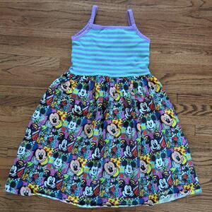 Paige's Prettiest Girls Mickey and Friends characters strapless dress size 10
